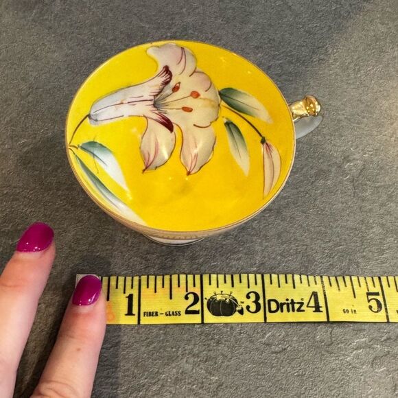 Vintage Hand Painted Floral Yellow Wales China Porcelain Tea Cup Made in Japan - Picture 9 of 9
